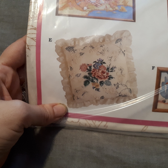 Beautiful Vintage Cross Stitch Floral Pillowcase | NWOT - Picture 2 of 3